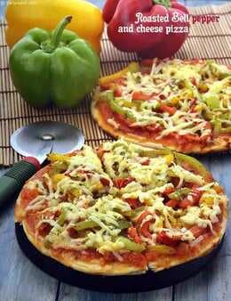 Roasted Bell Pepper And Cheese Pizza