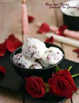 Rose And Tender Coconut Ice Cream