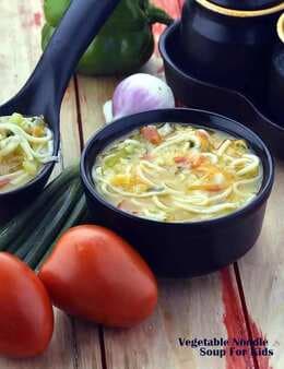 Vegetable Noodle Soup For Kids