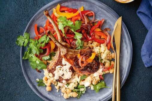 17-Minute Spiced Lamb Cutlets With Couscous Salad