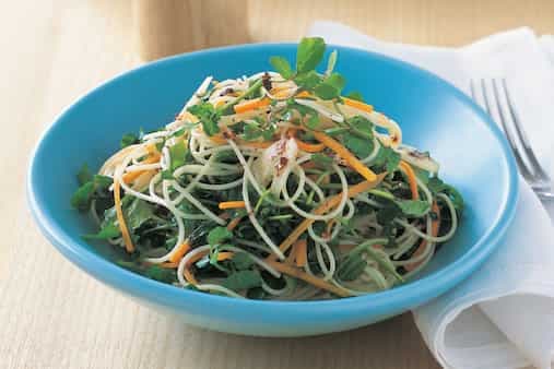 Angel Hair Pasta With Watercress And Carrot