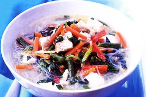 Aromatic Fish And Vegetable Soup With Noodles