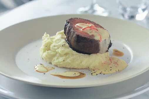 Asian-Style Beef On A String With Pickled Ginger Bearnaise