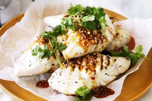 Barbecued Fish With Thai Dressing And Coconut Rice