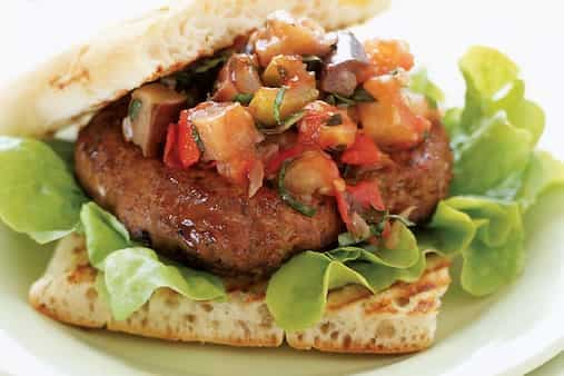 Beef Burgers With Caponata