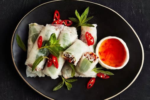 Beef Mince Rice Paper Rolls