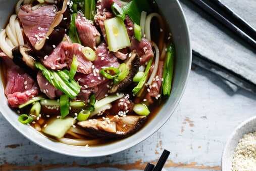 Beef And Mushroom Noodle Soup