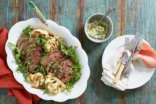 Beef Roast With Cauliflower And Rosemary Gremolata Butter