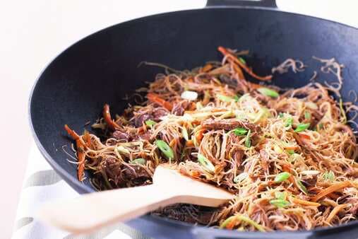 Beef Stir-Fry With Rice Noodles