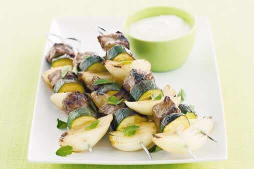 Beef And Zucchini Skewers