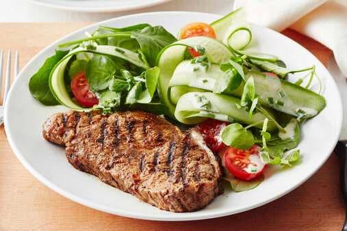Cajun Porterhouse Steak And Watercress Salad