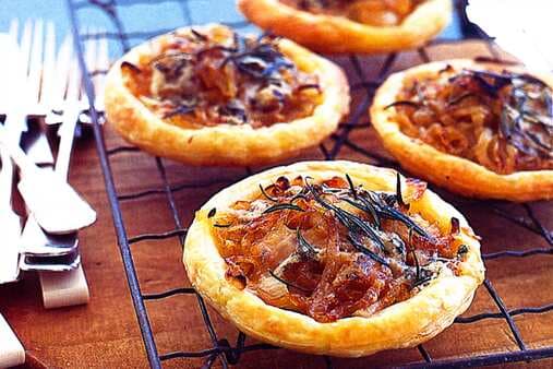 Caramelised Onion And Blue Cheese Tarts