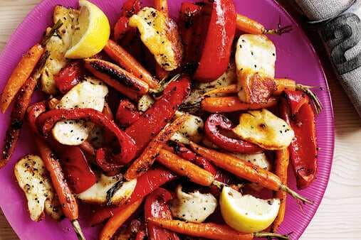 Carrot With Red Capsicum And Haloumi