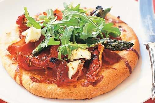 Chargrilled Asparagus And Prosciutto Pizza