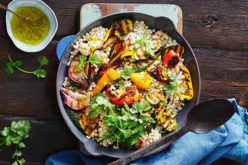 Chargrilled Capsicum And Couscous Salad With Jalapeo Dressing