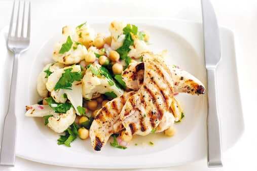 Chargrilled Chicken With Cauliflower And Chickpea Salad