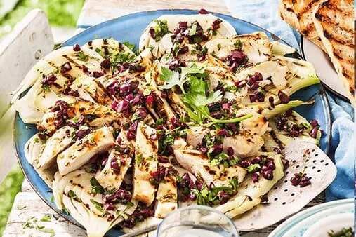 Chargrilled Chicken And Fennel With Chunky Olive Dressing