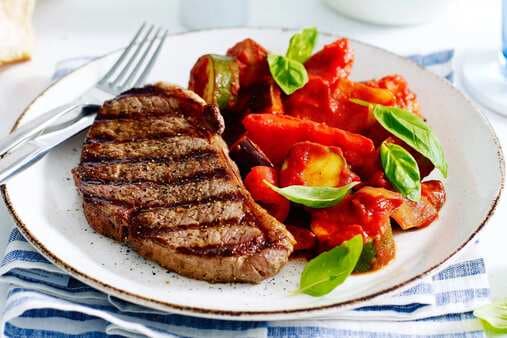 Chargrilled Rump Steak With Ratatouille