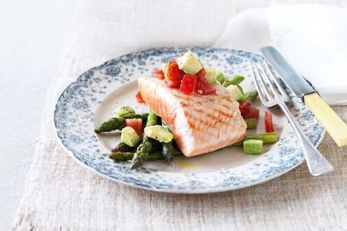 Chargrilled Salmon With Avocado Salsa