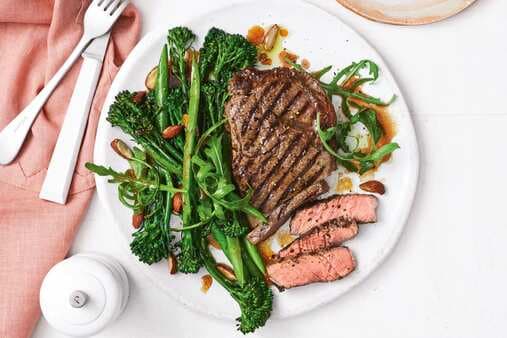 Chargrilled Steak With Baby Broccoli
