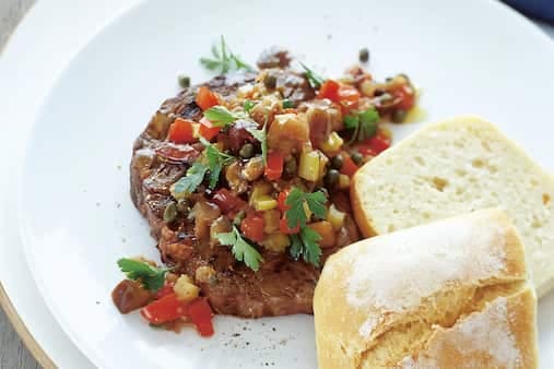 Chargrilled Steak With Caponata
