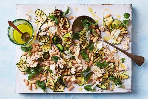 Charred Zucchini And White Bean Salad