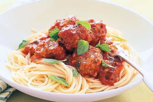 Cheesy Meatballs With Spaghetti