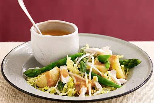Chicken And Asparagus Salad With Satay Sauce