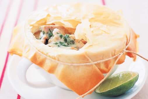 Chicken And Green Curry Coriander Pies