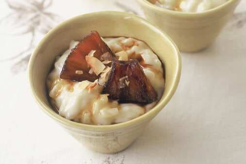 Chilled Coconut Rice Pudding With Caramelised Pineapple