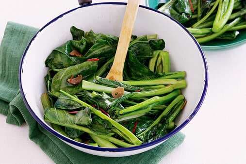 Chilli And Garlic Stir-Fried Asian Greens