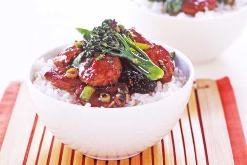 Chilli Lamb With Asian Greens
