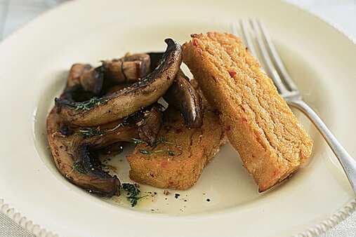 Chilli Polenta With Garlic Mushrooms
