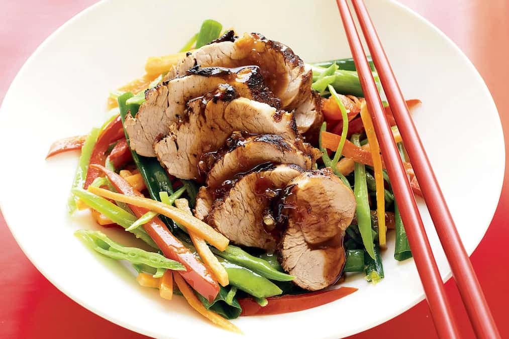 Chinese Roasted Pork With Stir-Fried Vegetables