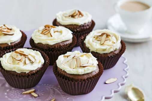Choc Cupcakes With Salted Almond Icing