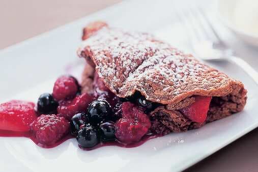 Chocolate And Mixed Berry Souffle Omelette