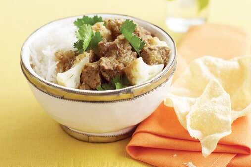 Coconut Lamb And Cauliflower Curry