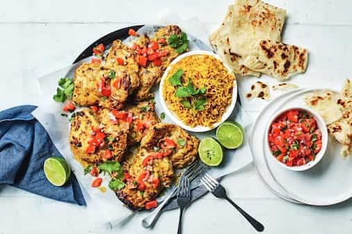 Coriander And Coconut Chicken With Turmeric Rice