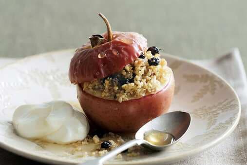 Couscous-Stuffed Apples With Honey Syrup
