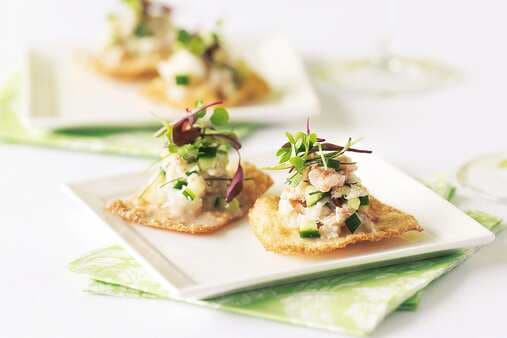 Crab And Cucumber Canapes