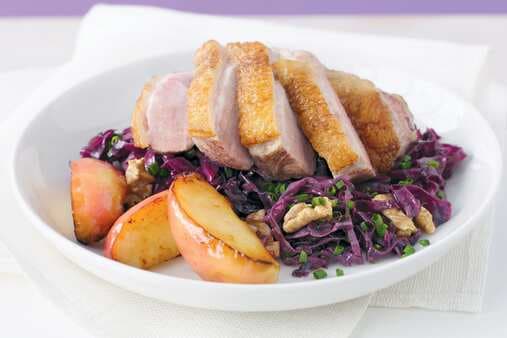 Duck With Apple Cider Red Cabbage