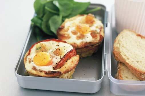 Egg Leek And Bacon Pies
