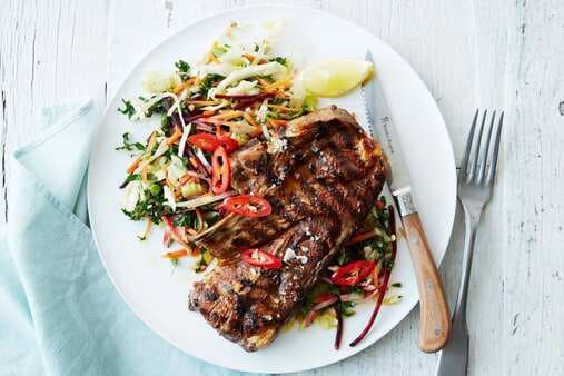 Fennel And Chilli Spiced Lamb Forequarter Chops With Superfood Vegetable Mix