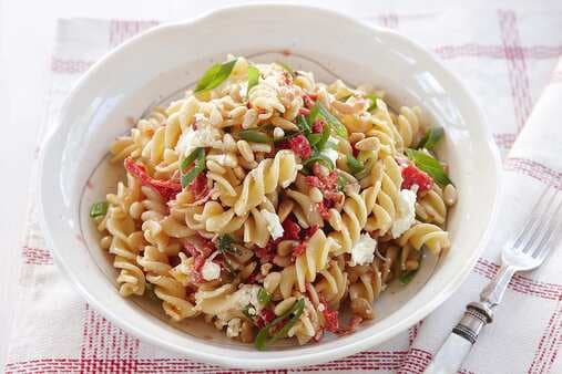 Fusilli With Feta & Char-Grilled Peppers