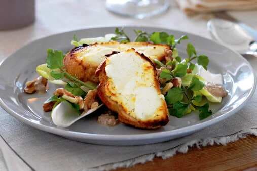 Goats Cheese Croutons With Walnut Salad