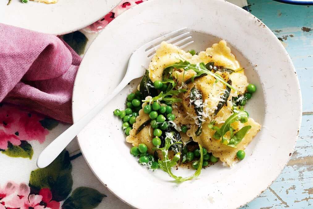 Goat's Cheese Ravioli With Sage Butter