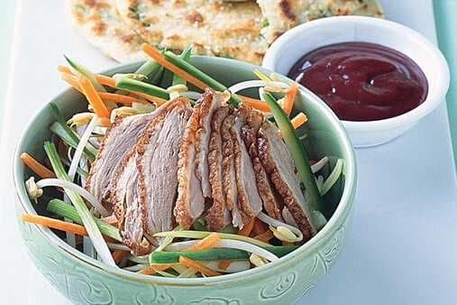Green Onion Pancakes With Duck And Hoisin Sauce
