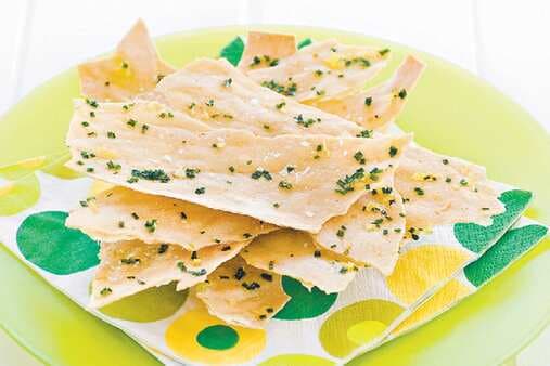 Grilled Garlic Chive And Sea-Salt Flatbreads