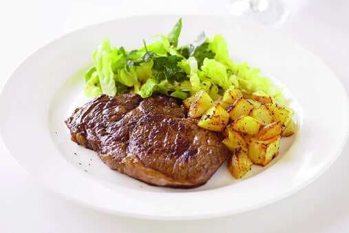 Grilled Steak With Lemon Pepper Potatoes