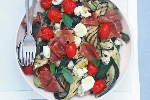 Grilled Zucchini Mozzarella And Prosciutto Salad
